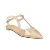 Nosy Strass Satin/PVC Flats - Nude