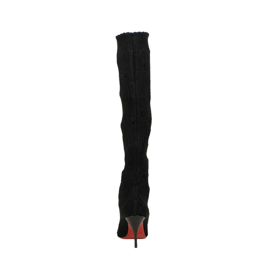 'Sandrine' Stretch Knee Boots - Black