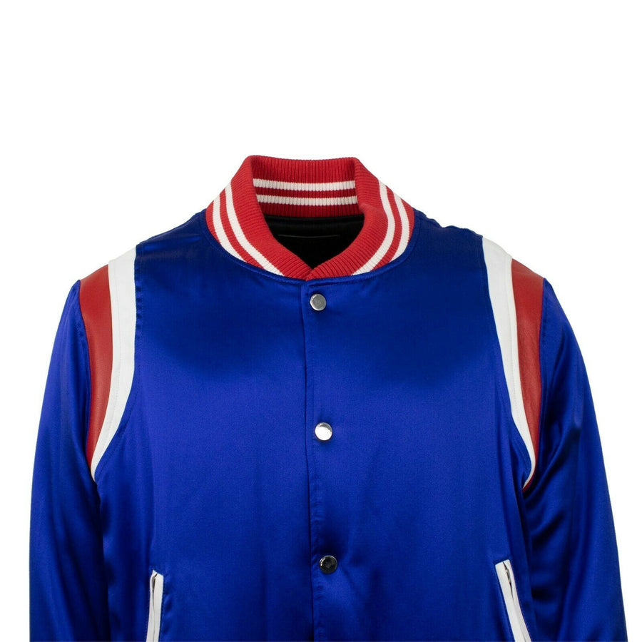Varsity Baseball Bomber Jacket - Blue / Red