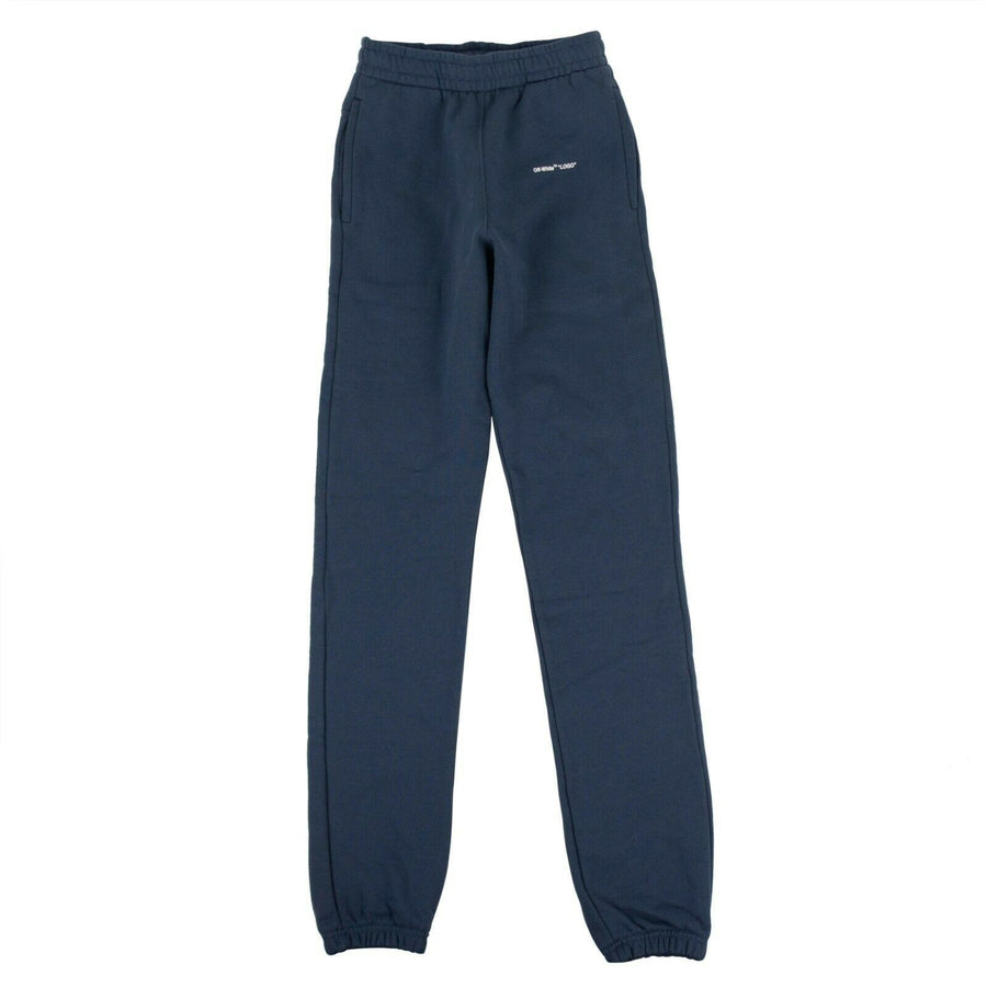Cotton Front Logo Sweatpants - Blue