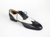 Leather & Suede Wingtip Oxfords - Black / White