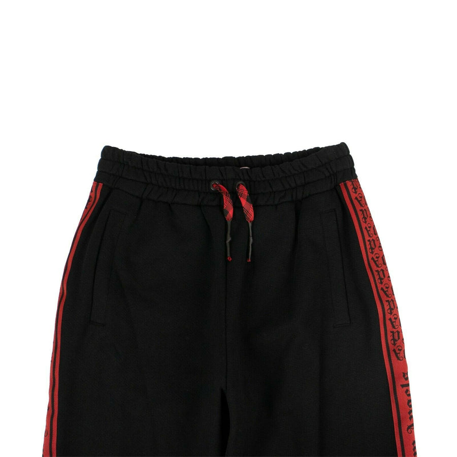 Cotton Side Tape Jogging Pants - Black