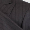 Cashmere Blend Striped Double Breasted Sport Coat - Brown