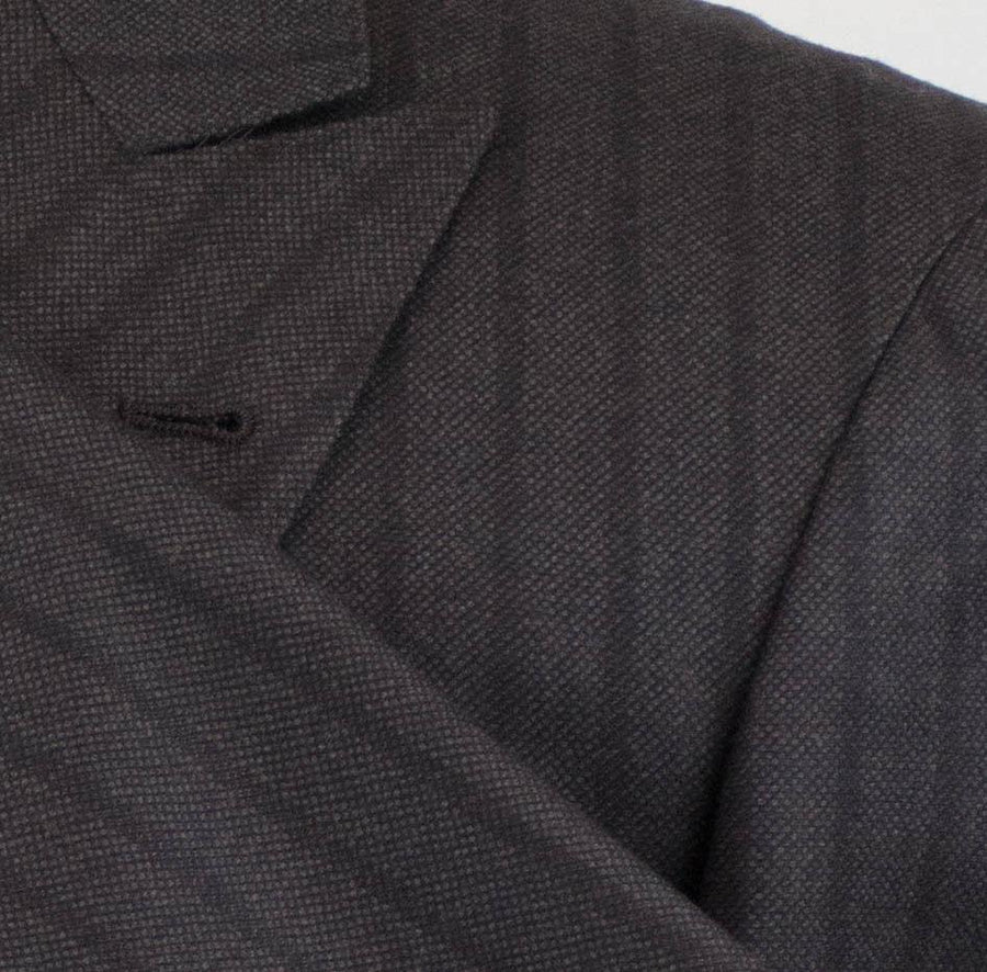 Cashmere Blend Striped Double Breasted Sport Coat - Brown