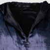 Velour Half Zip Pull Over Hoodie - Navy