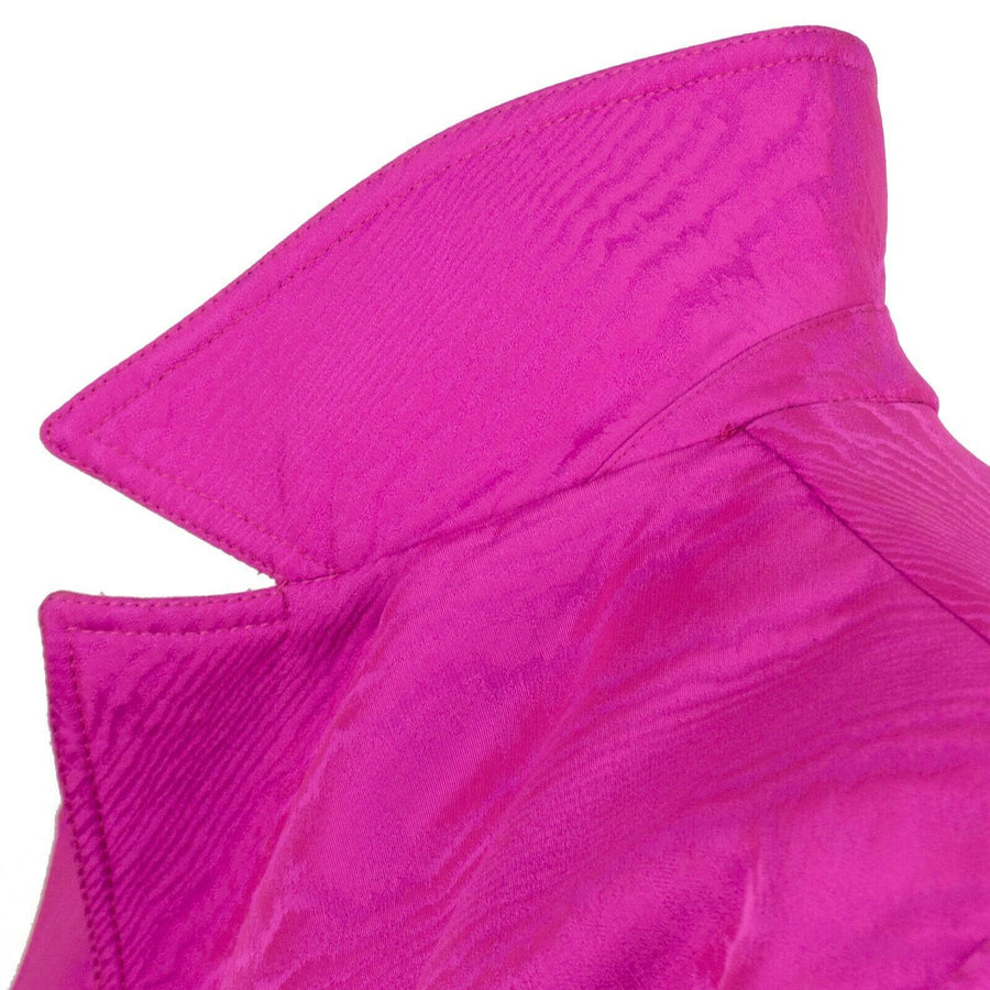 Moire Over Mackintosh Coat - Fuchsia