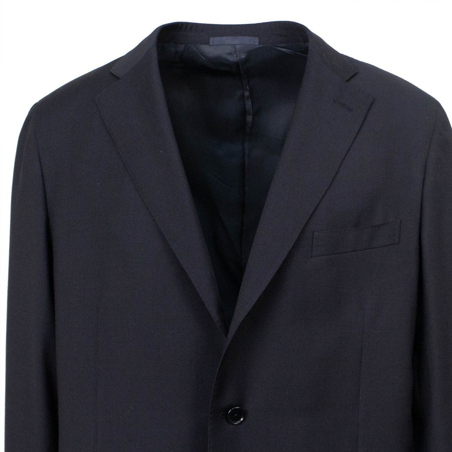 Drop 7 Wool 3 Roll 2 Button Slim Fit - Navy Blue