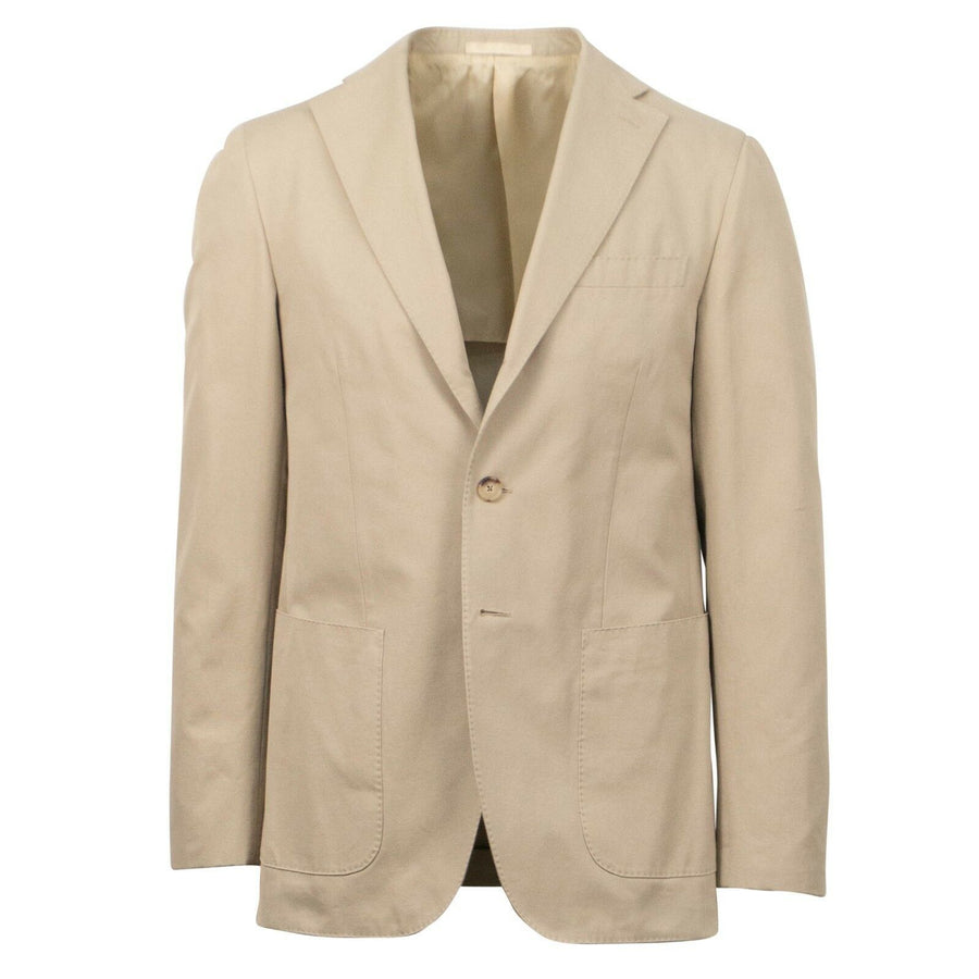 Drop 8 Cotton 3 Roll 2 Button Slim Fit Suit - Tan