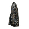Floral And Owl Print Jacquard Coat - Gray
