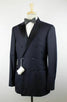 Cashmere Satin Double Breasted Tuxedo Suit - Navy Blue