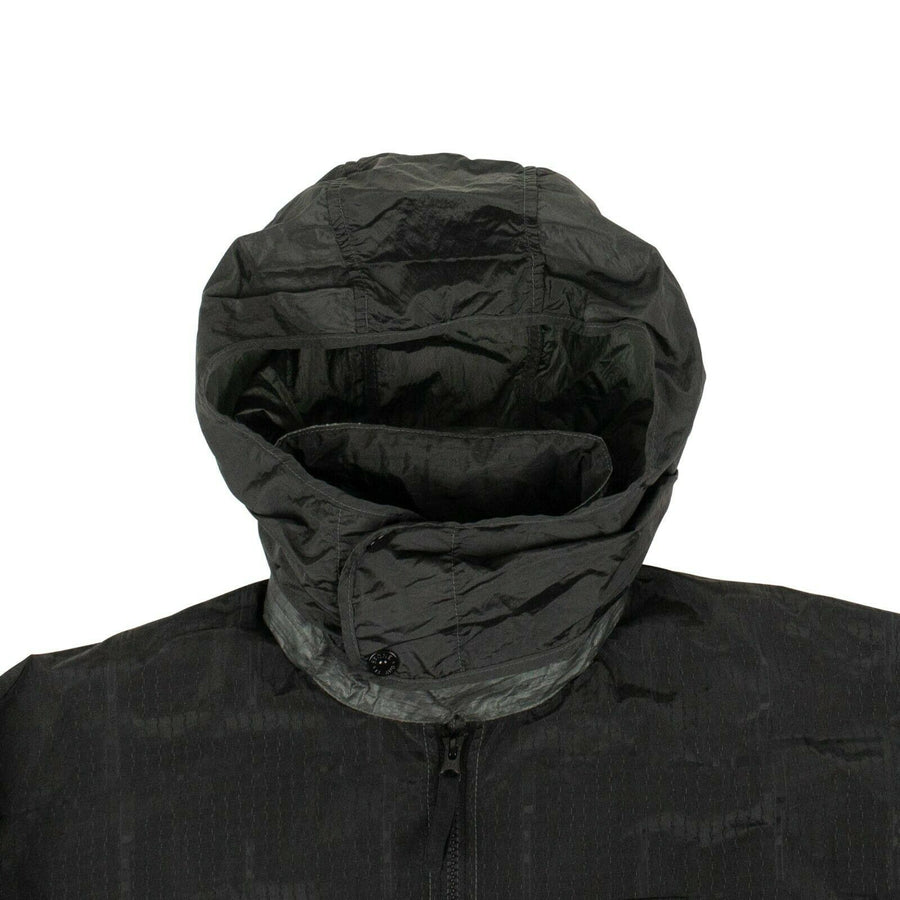 Si House Check Zip-Up Lightweight Jacket - Black