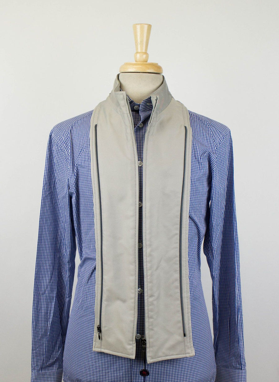 Nylon Blend Trench Coat - Gray