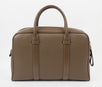 Medium Buckley Trapeze Pebbled Leather Briefcase Bag - Light Brown