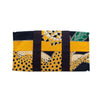 Cotton Printed Savana Dance Canvas Beach Bag - Navy