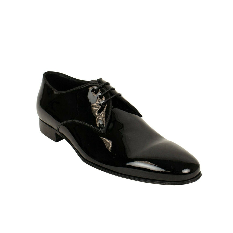 Patent Leather Derby Shoes - Black