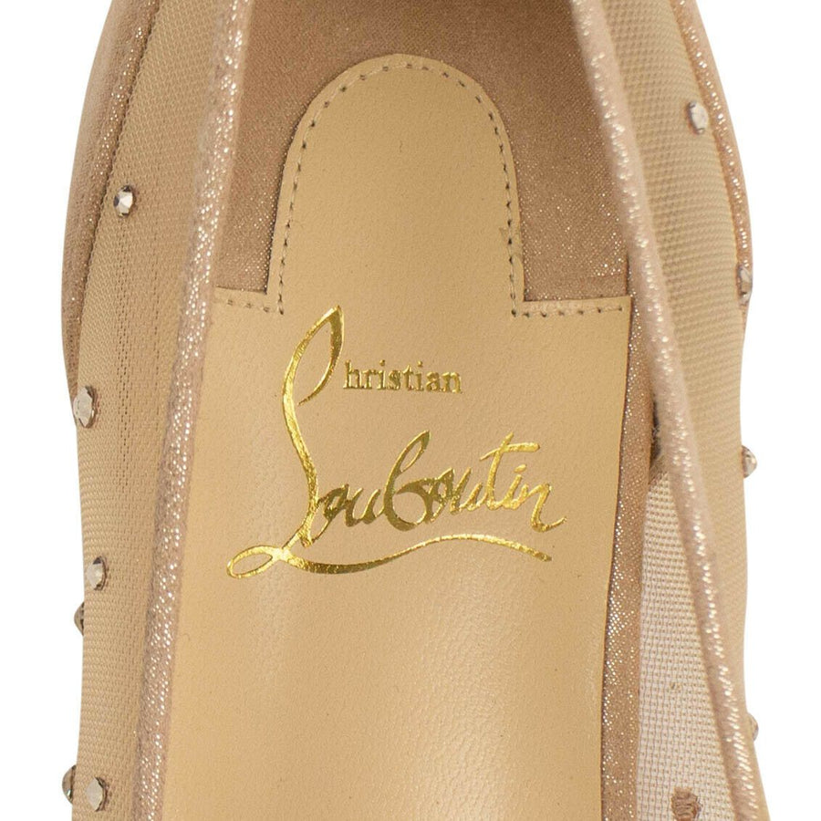 Follies Strass Mesh Flats - Beige