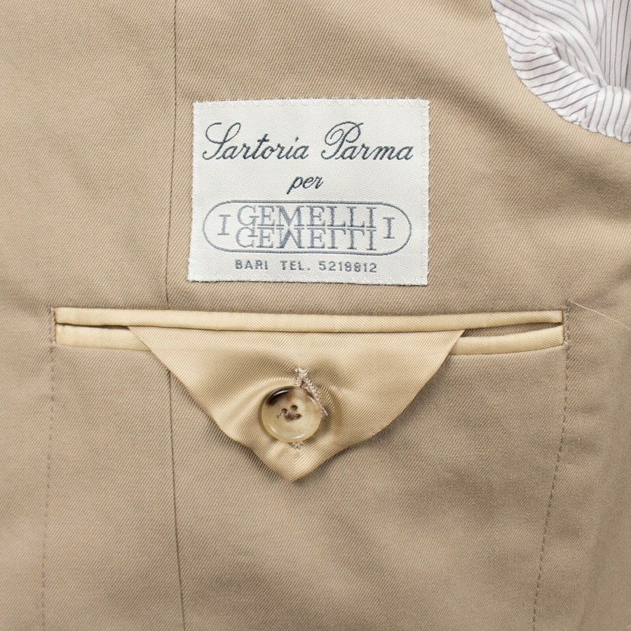 Drop 8 Cotton 3 Roll 2 Button Slim Fit Suit - Tan