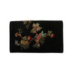 Suede Embroidered Parrots 'Kate' Chain Handbag - Black