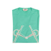 Embroidered 'Mors' Cotton T-Shirt - Green