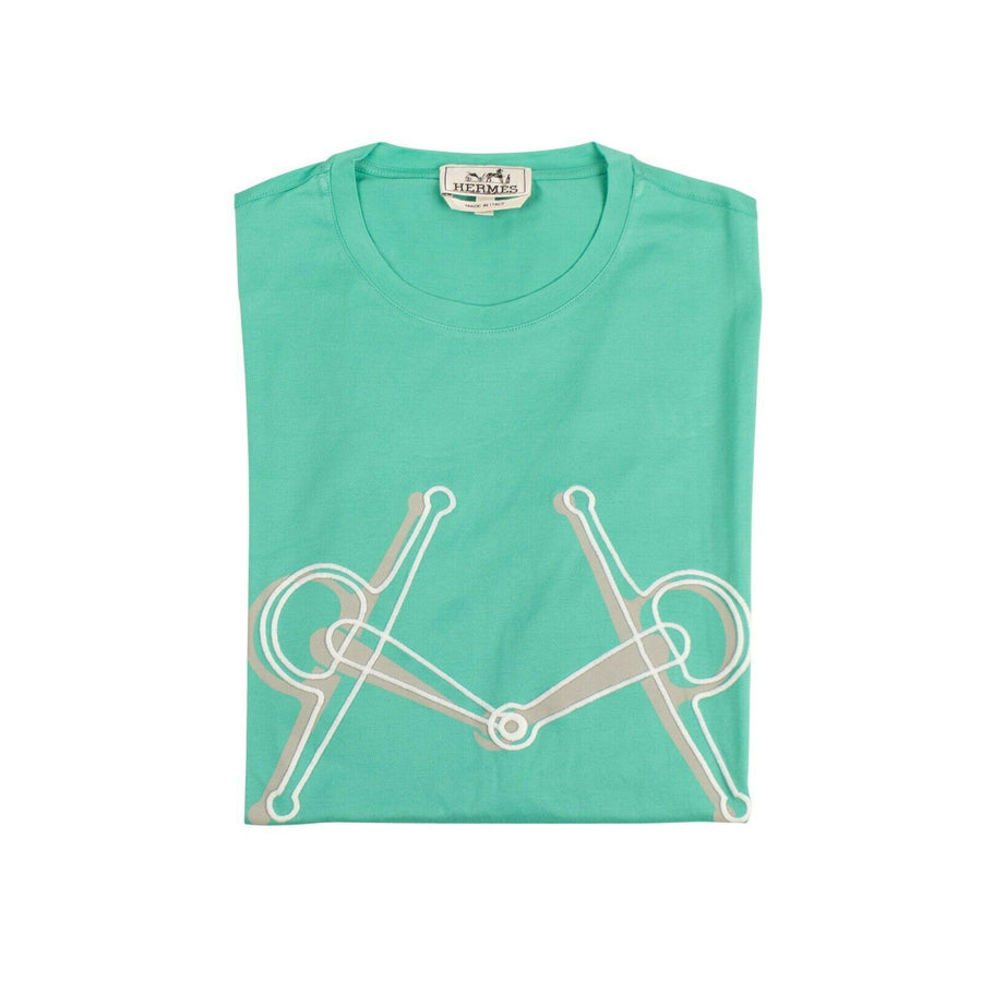 Embroidered 'Mors' Cotton T-Shirt - Green