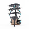 Rolling Rockstud Turquoise Caged Pumps - Black