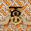 Leather 'TB' Monogram Print Shoulder Bag - Orange