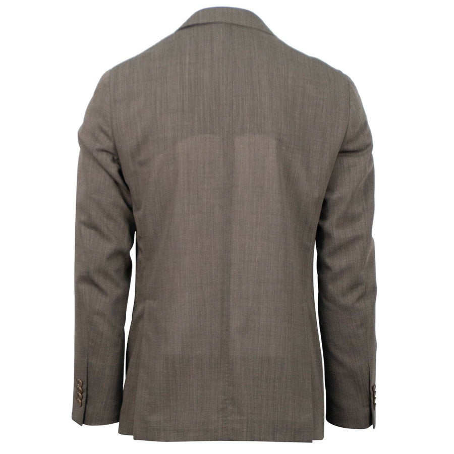 Drop 8 Wool 3 Roll 2 Button Slim Fit Suit - Brown