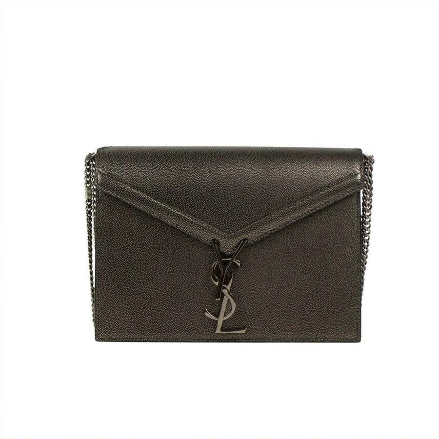 YSL 'Cassandra' Small Shoulder Bag - Dark Gray