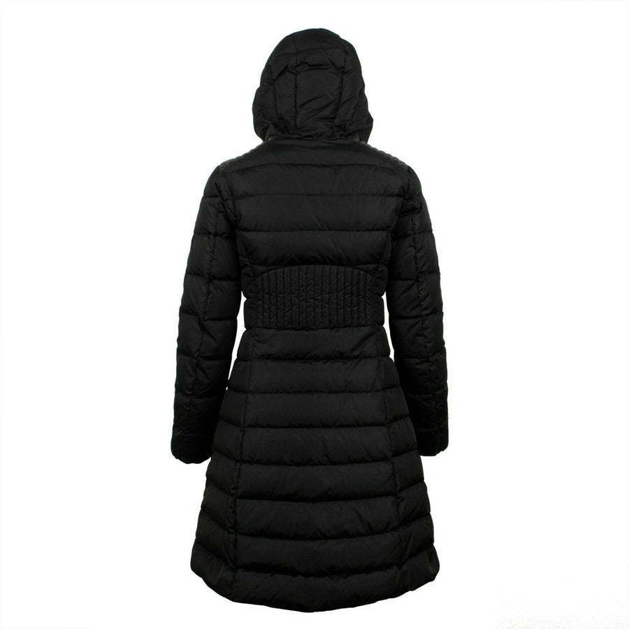 'Talev' Down Filled Quilted Puffer Long Coat - Black