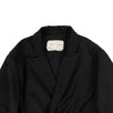 Gabardine And Leather Cropped Blazer - Black
