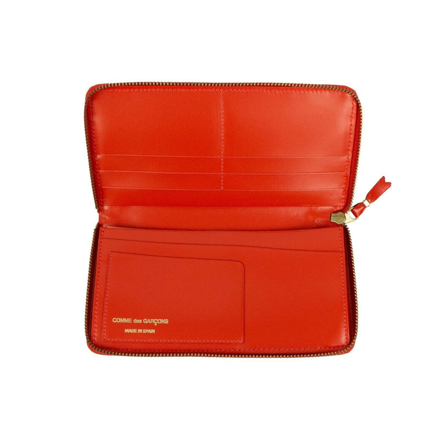 Leather Clover Embossed Wallet - Orange