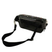 Leather Gem Stud Silver YSL Embellished Belt Bag - Black