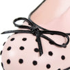 Leather Polka Dots Bow Pumps - Pink