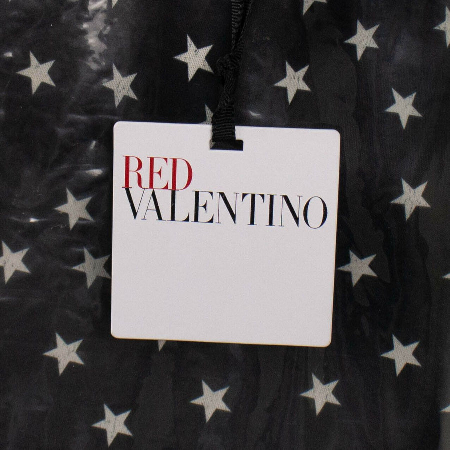 Star Print Plastic Short Sleeve Coat - Black