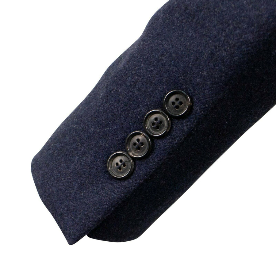 Drop 6 3 Roll 2 Button Wool Sport Coat - Navy Blue