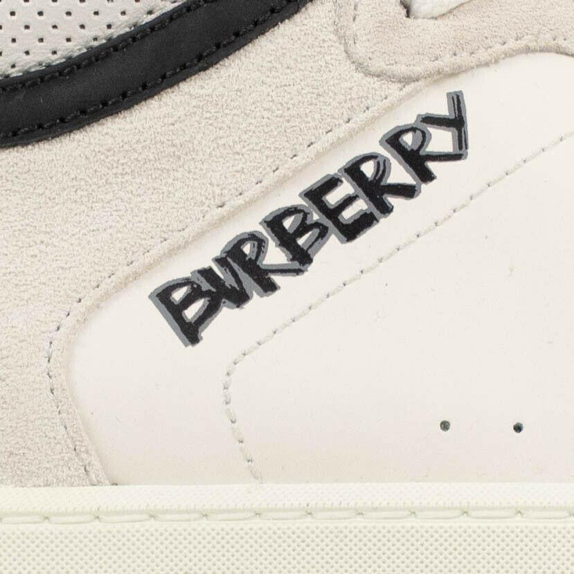 Leather 'Reeth' High-Top Sneakers - White