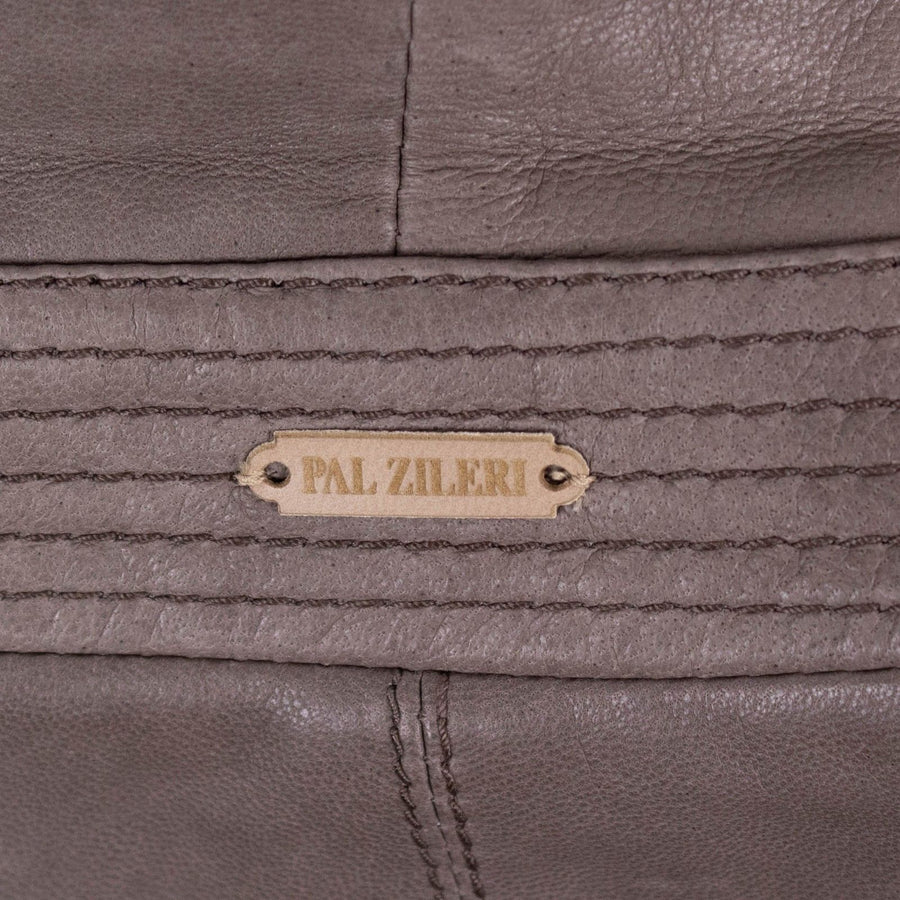 Brown Leather Bomber Jacket