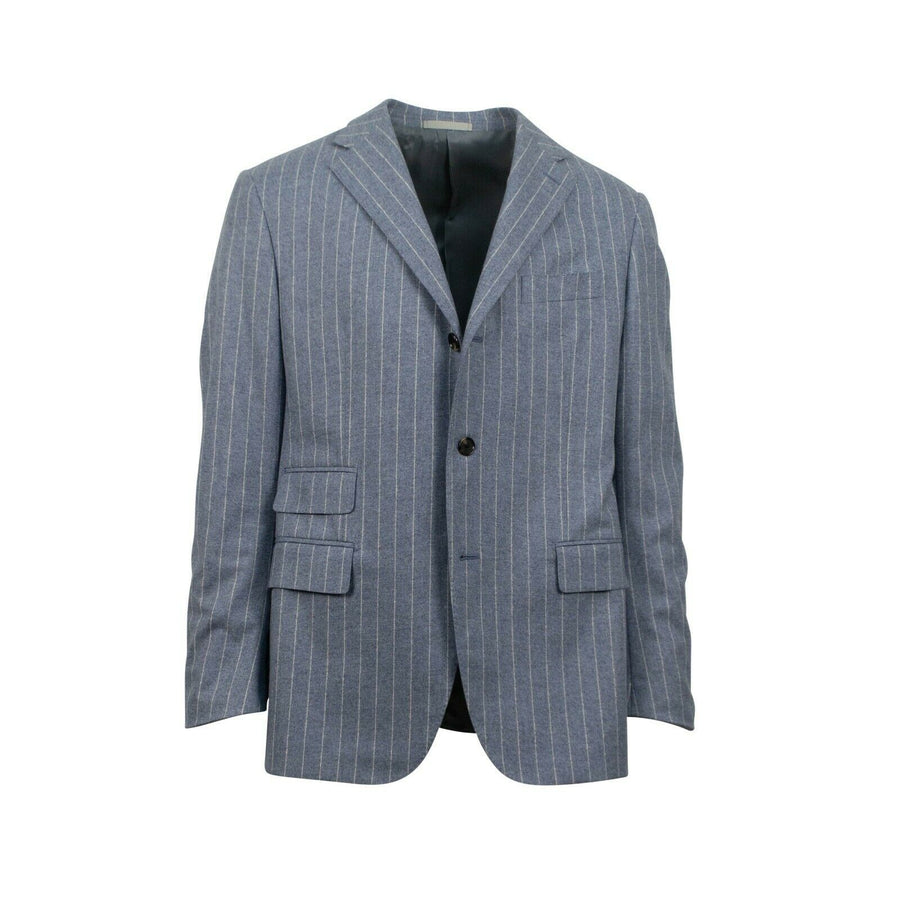 Drop 7 3 Roll 2 Button Trim Fit Wool Suit - Blue