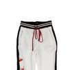 Stripe Logo Cotton Sweatpants - White / Black