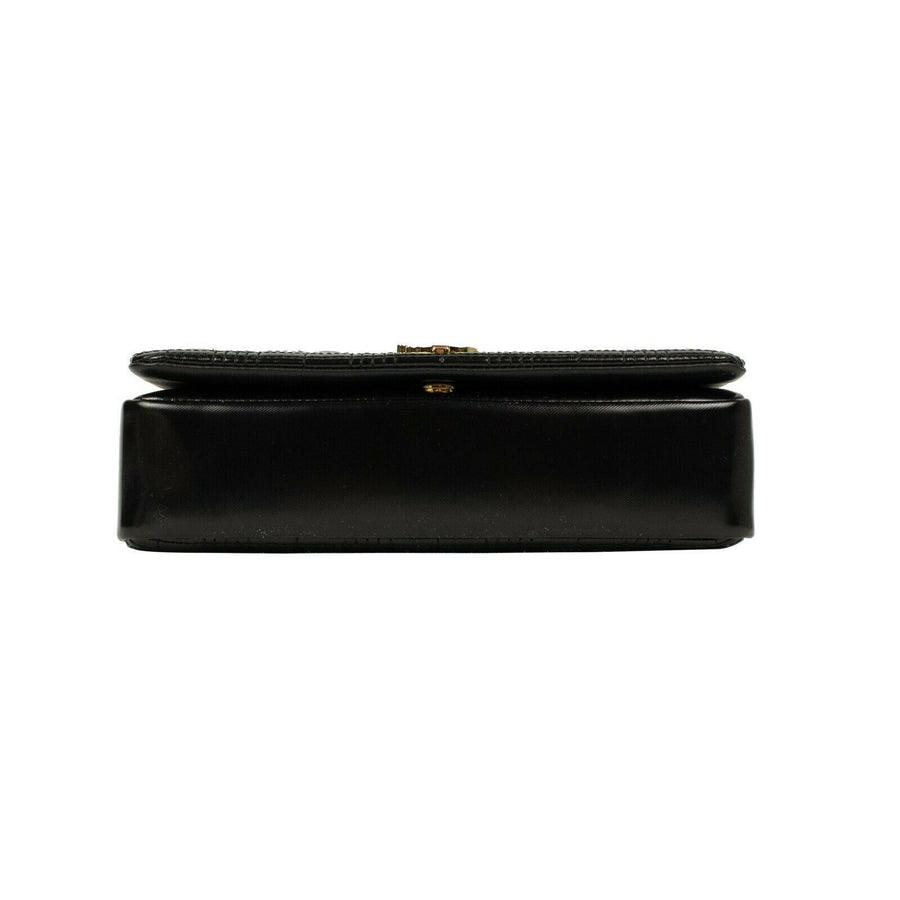 Leather Quilted Horseferry Print Lola Shoulder Bag - Black