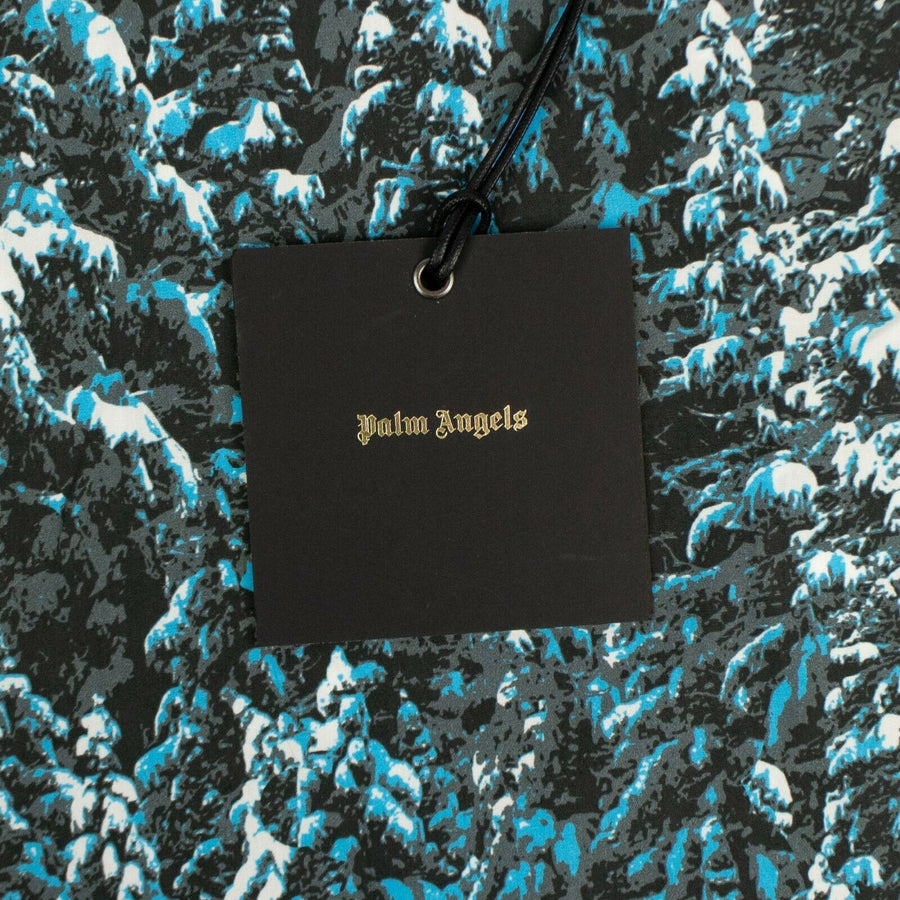 Short Sleeve Pines Hawaii Print Shirt - Blue