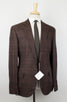 Tartan Plaid Wool Blend 3/2 Button Suit - Brown
