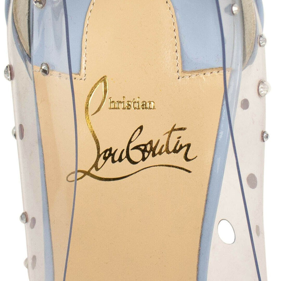 Degrastrass Pvc 100mm Crystal Pumps - Clear / Powder Blue