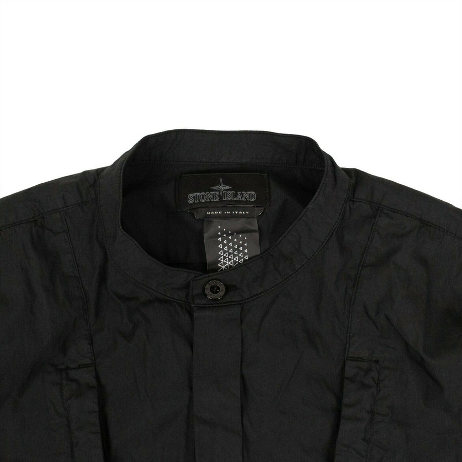 'Shadow Project' Cotton Button Down Shirt - Black