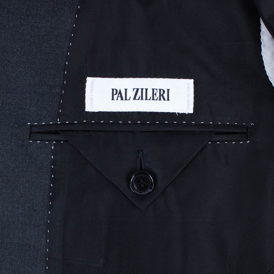 Drop 8 Three Button Solid Suit - Charcoal Grey