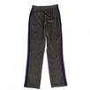 Velour Side Stripe Track Pants - Gray