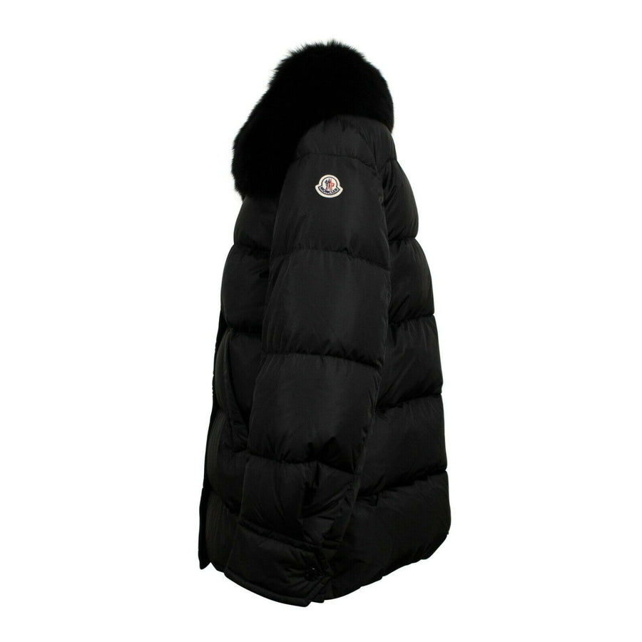 'Mesange' Down Filled Quilted Puffer Coat - Black