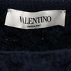 Embellished Beaded Chunky Knit Sweater Top - Navy