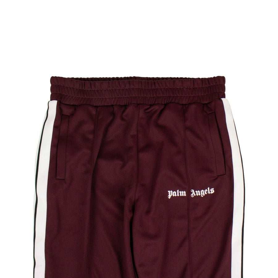 Polyester Classic Track Pants - Maroon/White