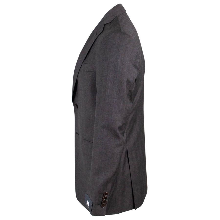 Drop 8 Striped Wool Two Button Suit - Charcoal Grey